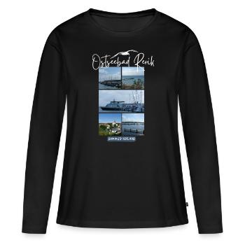 Rerik Vacances balnéaires de la mer Baltique entre le lagon et la mer Baltique - T-shirt manches longues Premium bio Femme - noir - Devant - Julia (174cm)