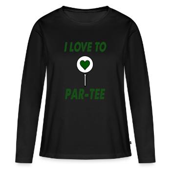 par tee - Women's Premium Organic Long Sleeve Shirt - black - Front - Julia (174cm)