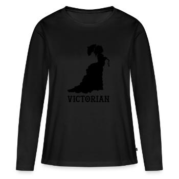 viktorianisch blak - Frauen Premium Bio Langarmshirt - Schwarz - Vorne - Julia (174cm)