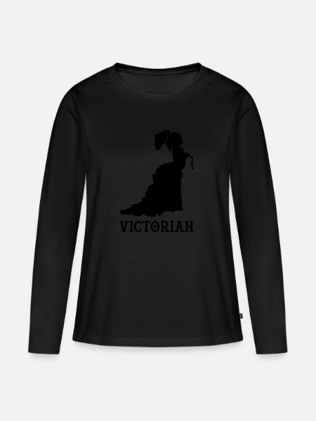 viktorianisch blak - Frauen Premium Bio Langarmshirt - Schwarz