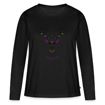 Bavarian girl 1 - T-shirt manches longues Premium bio Femme - noir - Devant - Julia (174cm)