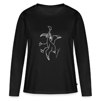 Kreischmöwe - Larus Vocifer - Frauen Premium Bio Langarmshirt - Schwarz - Vorne - Julia (174cm)
