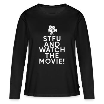 Camera Movies Statement Dvd Evening Movie Watch - T-shirt manches longues Premium bio Femme - noir - Devant - Julia (174cm)