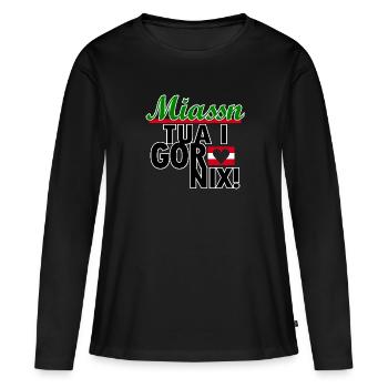 Autriche Dialecte de Styrie - T-shirt manches longues Premium bio Femme - noir - Devant - Julia (174cm)