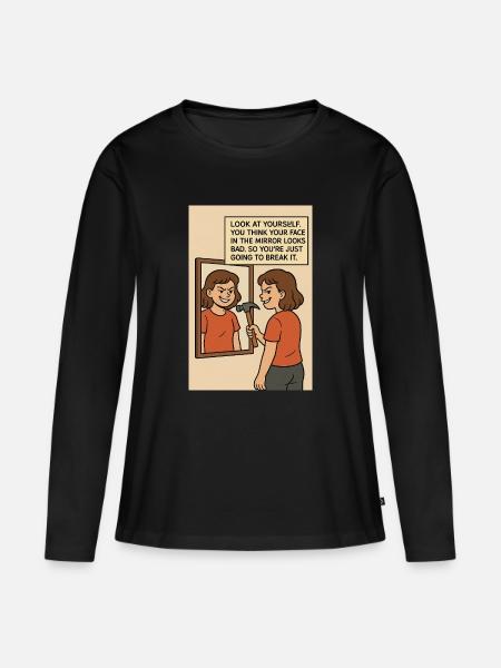 Modern art - Frauen Premium Bio Langarmshirt - Schwarz