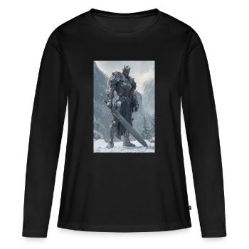 Warlord Frost Armor - Women's Premium Organic Long Sleeve Shirt - black - Front - Julia (174cm)