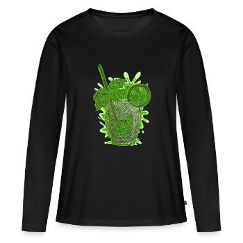 Mojito labyrinthique - T-shirt manches longues Premium bio Femme - noir - Devant - Julia (174cm)