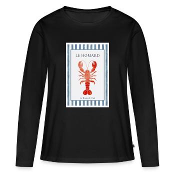 Affiche du Bistro du Club Homard Homard France - T-shirt manches longues Premium bio Femme - noir - Devant - Julia (174cm)