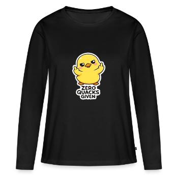 La fille à l’attitude zéro coinne - T-shirt manches longues Premium bio Femme - noir - Devant - Julia (174cm)