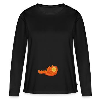 Wiener Schnitzl - T-shirt manches longues Premium bio Femme - noir - Devant - Julia (174cm)