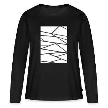 Humming - Frauen Premium Bio Langarmshirt - Schwarz - Vorne - Julia (174cm)