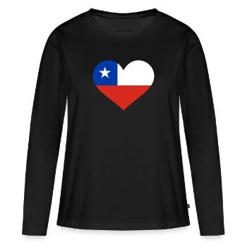 Chili - T-shirt manches longues Premium bio Femme - noir - Devant - Julia (174cm)