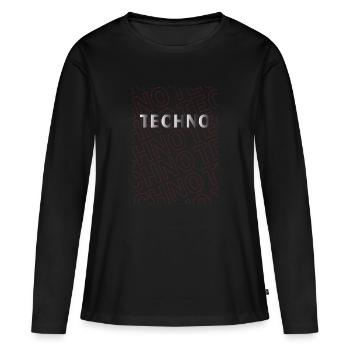 TECHNO TECHNO TECHNO - Women's Premium Organic Long Sleeve Shirt - black - Front - Julia (174cm)