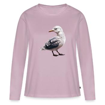 Baby Seagull Seabird - Women's Premium Organic Long Sleeve Shirt - dusky pink - Front - Julia (174cm)