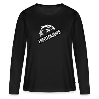 Angeln - Frauen Premium Bio Langarmshirt - Schwarz - Vorne - Julia (174cm)