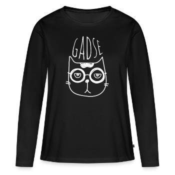 Chat chaton chaton - T-shirt manches longues Premium bio Femme - noir - Devant - Julia (174cm)