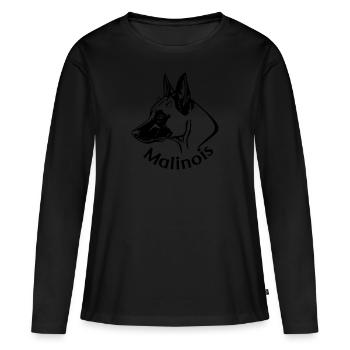 Malinois Devil - Women's Premium Organic Long Sleeve Shirt - black - Front - Julia (174cm)