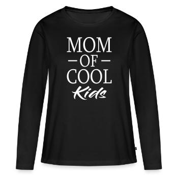 Stolze Mama 2 3 4 Kinder Söhne Töchter Mom of cool - Frauen Premium Bio Langarmshirt - Schwarz - Vorne - Julia (174cm)