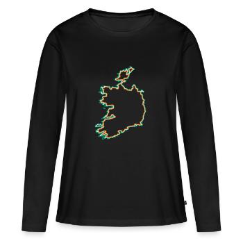 Irland - Frauen Premium Bio Langarmshirt - Schwarz - Vorne - Julia (174cm)