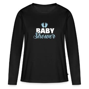 bébé - T-shirt manches longues Premium bio Femme - noir - Devant - Julia (174cm)