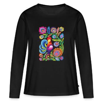 Schweden Schweden Schweden Skandinavien Reisekunst Kunst - Frauen Premium Bio Langarmshirt - Schwarz - Vorne - Julia (174cm)