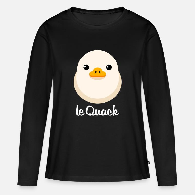 Chick Light le Quack for dark backgrounds - Women's Premium Organic Long Sleeve Shirt - black