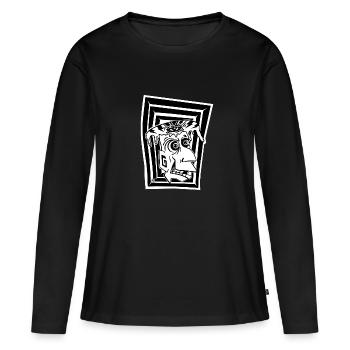 Aliens Angriff - Frauen Premium Bio Langarmshirt - Schwarz - Vorne - Julia (174cm)