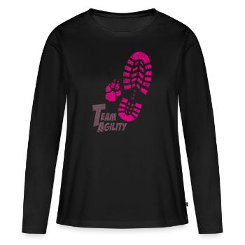 Team Agility pink - T-shirt manches longues Premium bio Femme - noir - Devant - Julia (174cm)
