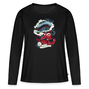 Harry Potter Hogwarts Express - Frauen Premium Bio Langarmshirt - Schwarz - Vorne - Julia (174cm)