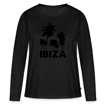 Ibiza - T-shirt manches longues Premium bio Femme - noir - Devant - Julia (174cm)