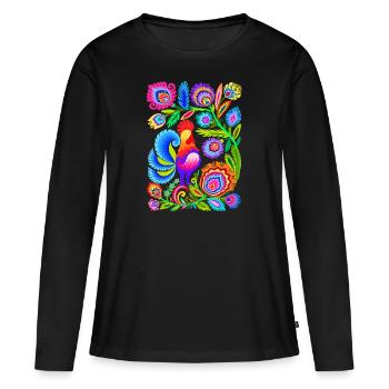 Schweden Schweden Schweden Skandinavien Reisekunst Kunst - Frauen Premium Bio Langarmshirt - Schwarz - Vorne - Julia (174cm)