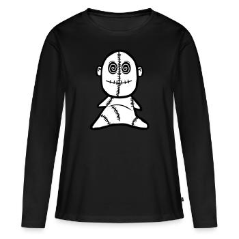 Poupée vaudou - T-shirt manches longues Premium bio Femme - noir - Devant - Julia (174cm)