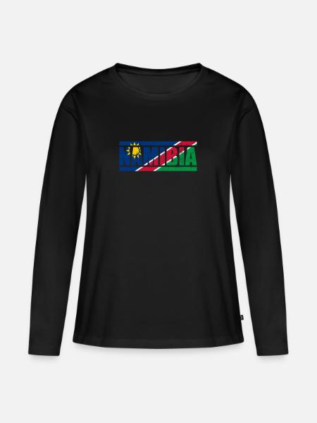 Namibia - Frauen Premium Bio Langarmshirt - Schwarz