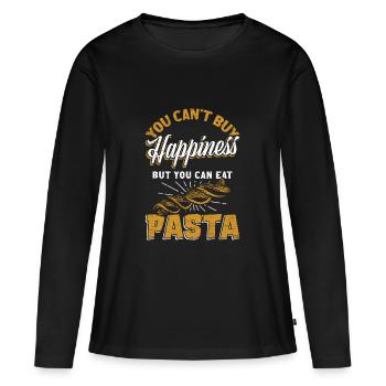 Pasta - Frauen Premium Bio Langarmshirt - Schwarz - Vorne - Julia (174cm)
