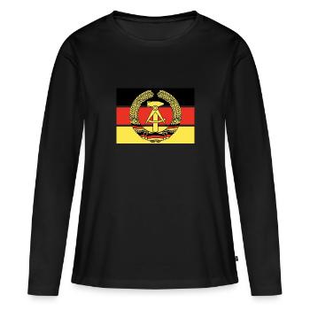 RDA - T-shirt manches longues Premium bio Femme - noir - Devant - Julia (174cm)
