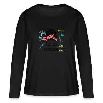 #Jugendweihe Jugendweihe Teenagerin Jugendfeier - Frauen Premium Bio Langarmshirt - Schwarz - Vorne - Julia (174cm)