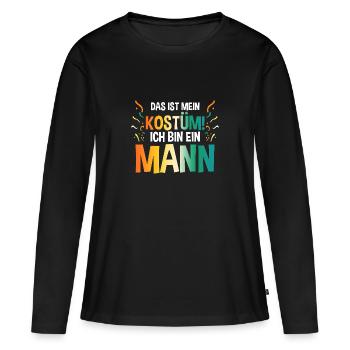 Carnaval de Jecken Carnaval - T-shirt manches longues Premium bio Femme - noir - Devant - Julia (174cm)