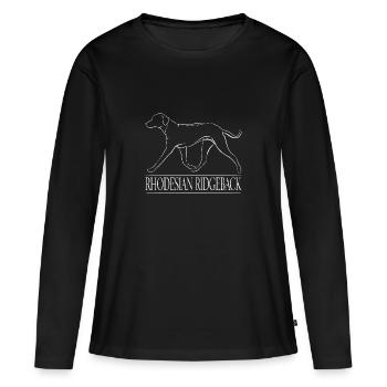 RHODESIAN RIDGEBACK lion chien chiens chien wilsigns - T-shirt manches longues Premium bio Femme - noir - Devant - Julia (174cm)