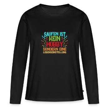 Costume de carnaval Bière Carnaval Carnaval - T-shirt manches longues Premium bio Femme - noir - Devant - Julia (174cm)