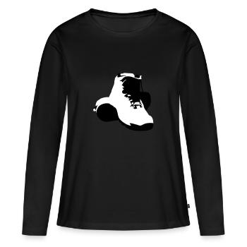hiking boots - Women's Premium Organic Long Sleeve Shirt - black - Front - Julia (174cm)