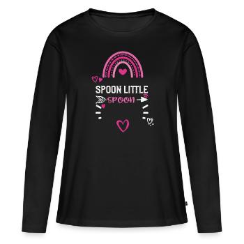 Spoon Little Spoon - Women's Premium Organic Long Sleeve Shirt - black - Front - Julia (174cm)