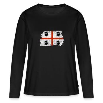 Sardaigne - T-shirt manches longues Premium bio Femme - noir - Devant - Julia (174cm)