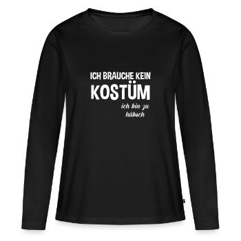 Carnaval de Jecken Carnaval - T-shirt manches longues Premium bio Femme - noir - Devant - Julia (174cm)