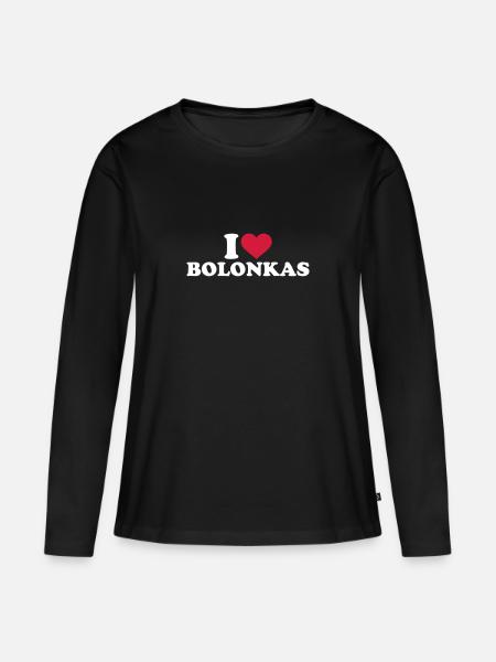 Bolonka - Frauen Premium Bio Langarmshirt - Schwarz