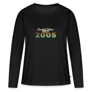 20e anniversaire édition limitée (SCR) 07/2005 - T-shirt manches longues Premium bio Femme - noir - Devant - Julia (174cm)