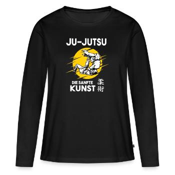 Ju-Jutsu die sanfte Kunst T-Shirt - Frauen Premium Bio Langarmshirt - Schwarz - Vorne - Julia (174cm)