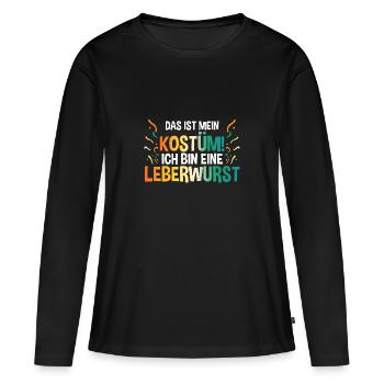 Carnaval de Jecken Carnaval - T-shirt manches longues Premium bio Femme - noir - Devant - Julia (174cm)