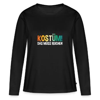 Carnaval de Jecken Carnaval - T-shirt manches longues Premium bio Femme - noir - Devant - Julia (174cm)