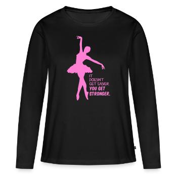 Ballerina ballet gift idea - Women's Premium Organic Long Sleeve Shirt - black - Front - Julia (174cm)