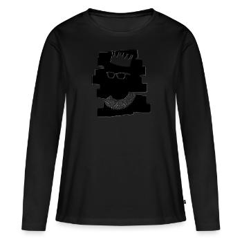 Ruth Bader Ginsburg / Notorious RBG (schwarz) - Frauen Premium Bio Langarmshirt - Schwarz - Vorne - Julia (174cm)